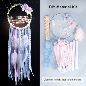 <span class=keywords><strong>Attrape</strong></span>-rêves Artisanat Folklorique Fait Main <span class=keywords><strong>en</strong></span> Plumes Tressées <span class=keywords><strong>Macramé</strong></span> Bohème Décoration Murale pour Chambre d'Enfant Chambre de Fille Adolescente Décoration Intérieure Cadeau - Product Image 3