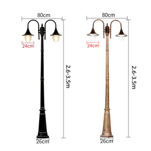 IP65 Waterproof Classic Vintage Antique Aluminum Outdoor <strong>Street</strong> <strong>Light</strong> European <strong>Old</strong> Design Post Top Garden <strong>Lights</strong> - Product Image 2