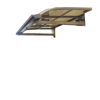 Auvent de balcon en polycarbonate avec cadre en aluminium imperméable pour l'extérieur, couverture de patio