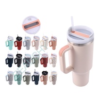 Mug de voyage isotherme en acier inoxydable coloré Beauchy Vacuum Metal Cup 40oz avec poignée, couvercles et paille