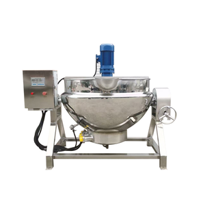 Marmite industrielle à double enveloppe en acier inoxydable SUS304/316 de qualité alimentaire, haute efficacité, avec agitateur pour confiture et sauce - Product Image 6
