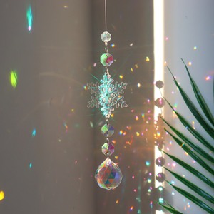 ที่ดักแสงแดดคริสตัลกระจกสีเกล็ดหิมะสำหรับแขวนใน K9บ้านสวนคริสต์มาส - Product Image 3