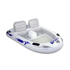 Inflatable Pool Lounge Custom Sport Yacht Pool Float 2 Person Inflatable Chair Lounge Water Floating Row 2 Seaters Lounger Floating Island