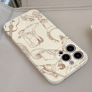 Funda Protectora Rígida para Teléfono Móvil con Diseño de Botas, Hombre, Gorra, Guitarra, Foto, Proceso de Impresión, para iPhone 8, X, Xr, Xs, 11, 12, 13, 14, 15, 16, 17 Pro Max - Product Image 2