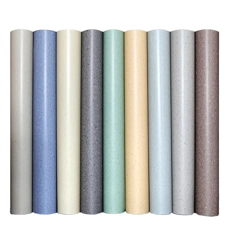 2mm ~ 3mm 다채로운 상업용 비닐 바닥 롤 리놀륨 바닥 롤 돌 대리석 PVC 롤