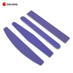 Lime à ongles OEM 100/180 avec logo imprimé, imperméable, durable, demi-lune, émeri pour manucure, céramique violette 80/100 - Product Image 1
