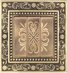 Sang trọng BAROQUE RETRO gia đình khách sạn tường ánh sáng Nút chuyển đổi Bronze khuôn mẫu 1 băng đảng 1/2 cách phổ tường chuyển đổi - Product Image 4