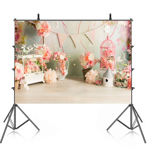 Bébé 1er <span class=keywords><strong>anniversaire</strong></span> fête décors pour fille gâteau Smash photographie photographique princesse arrière-plans pour Photos Studio accessoires - Product Image 2