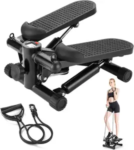 Equipamento de treino doméstico para escadas, mini-passinhos hidráulicos para exercícios, com faixa de resistência, fitness