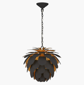 Antique Brass Farmhouse Style Hanging Lamp <strong>Pineapple</strong> Chandelier Danish Pine Cone Pendant <strong>Light</strong> Ceiling <strong>Light</strong> - Product Image 3