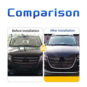 Grille avant ciel étoilé à installation sans perçage avec éclairage pour Mercedes-Benz <span class=keywords><strong>Vito</strong></span> V-Class V300 - Product Image 3
