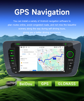 Autoradio BQCC 7 pouces Quad Octa Core Android 15 avec Carplay sans fil, Android Auto, WIFI, 4G, GPS, BT, DSP pour Seat Ibiza
