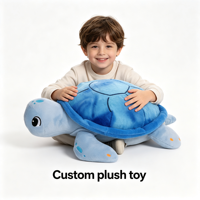 Jouet en peluche tortue personnalisé, jouet en peluche tortue de dessin animé, jouet en peluche tortue bleu, fabrication OEM/ODM acceptée