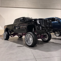 SL 26X12 20X10 30X14 24X12 28X16 Velg Truk Tempa Poles Khusus Model Deep Dish dengan 8X165.1 8X180 untuk RAM 2500 Silverado 2500HD