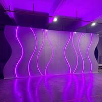 Support de fond de scène en acrylique blanc avec éclairage LED, décoration de fête, toile de fond pour événements, nouveau design 2026, mariage de luxe