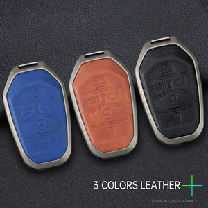 Alliage de Zinc + cuir voiture clé à distance housse coque de protection Fob pour Ssang Yong 2020 G4 Rexton AutoKeychain accessoires de style - Product Image 4