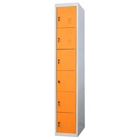 Casier individuel en acier KD à 6 portes avec serrure à clé pour le rangement scolaire