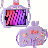 Étui pour enfants pour iPad (A16) 11e génération 11 pouces 2025 / iPad 10e génération 10,9 pouces 2022, housse de tablette en silicone 3D mignonne pour fille