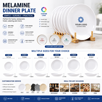 Luxe Melamine Bord, Onbreekbaar, Keramieklook, Onverwoestbaar Serviesgoed voor Restaurant, Hotel, Bruiloft, Feest, BPA Vrij