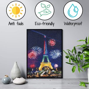 LS Tùy Chỉnh 5D Tự Làm Cảnh Quan Tháp <span class=keywords><strong>Eiffel</strong></span> Kim Cương Sơn Kit Đầy Đủ Khoan Khảm Thêu Cho Trang Trí Nội Thất Tường In Nghệ Thuật Thủ Công - Product Image 3