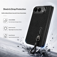 Coque pour iPhone DUO avec support PC, cordon, couverture mate pliable, support caché, légère, de luxe, protection intégrale