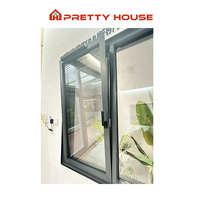 Fenêtre inclinable et tournante en aluminium NFRC Fenêtre à battant en aluminium pour maison en verre trempé à double vitrage