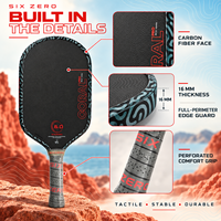 Raquette de pickleball en fibre de carbone pressée à chaud T700 Coral Pro Large Sweet Spot 16 mm, approuvée USAPA, pour entraînement adulte, très vendue