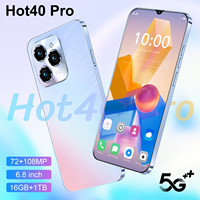 Teléfono Móvil Inteligente Hot 40 Pro con Pantalla HD de 6.8 Pulgadas, Doble SIM, 5G, 16 GB + 1 TB de Almacenamiento, CPU Octa Core, Sistema Android 14