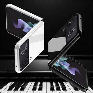 Étui de téléphone portable émaillé brillant coque pour Galaxy Z Flip4 Business pliable peinture brillante <span class=keywords><strong>PC</strong></span> couverture dure pour Samsung Z Flip3 - Product Image 3