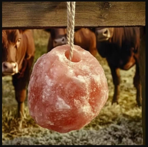 Bloc de sel rose de l'Himalaya naturel pur à lécher pour animaux, sur corde, pour chevaux, cerfs, bovins, lapins, sel comestible de l'Himalaya - Product Image 1