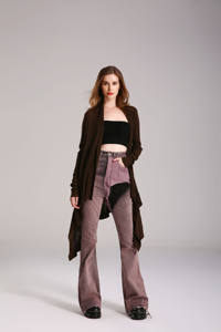 OEM HD2021615 Ladies' Oversized Viscose <strong>Waterfall</strong> <strong>Cardigan</strong> Long Casual Winter Knitwear Plus Size Draped <strong>Cardigan</strong> for Women - Product Image 2