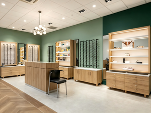 Modern Optical <b>Display</b> Furniture for Eyewear Stores | Custom LED Showcase <b>Cabinets</b> & Shop Interior Design Solutions - Product Image 1