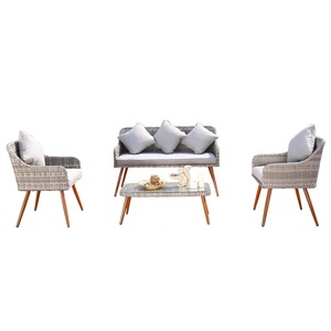 Silla de cuerda para tejer moderna al aire libre, muebles de jardín de mimbre / ratán, <span class=keywords><strong>mesa</strong></span> tejida para 4 asientos, patio, sofá - Product Image 5