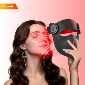 Masques faciaux LED en silicone infrarouges 7 couleurs 1064nm personnalisés pour la luminothérapie, masque de luminothérapie rouge - Product Image 2