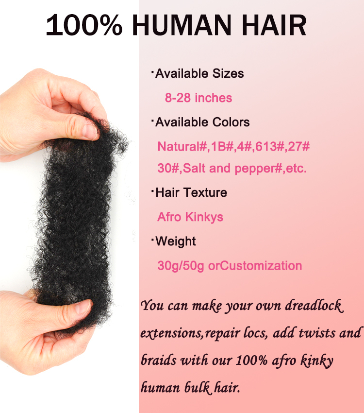 Vast Hair Workshop Craft Detail 4 for KAMA Good Quality 8 Inches 30g Afro Kinky Bulk Human Hair Extensions With Curly Texture Can Be Bleached and Dyed