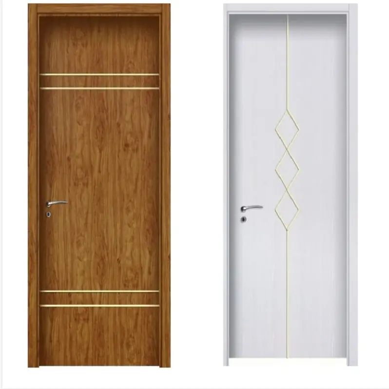Vollständig solide Pvc-Tür mit günstigem Preis Schlafzimmer WPC-Türen für Häuser moderne Innentür Individualisierung wasserdichte Fiberglas-MDF