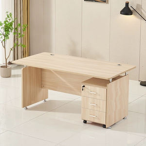 โต๊ะเดี่ยวที่ทันสมัยสำหรับสำนักงานการเงินโต๊ะไม้ที่เรียบง่ายผสมผสานเก้าอี้โต๊ะคอมพิวเตอร์สำหรับพนักงานเวิร์กสเตชัน - Product Image 3