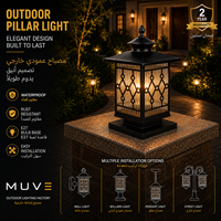 Lampe de poteau extérieure moderne avec motif géométrique décoratif en métal et verre cannelé