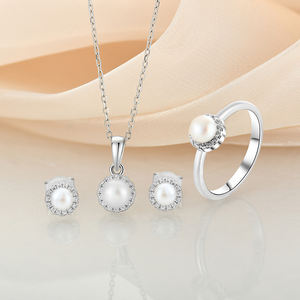 Bague en argent sterling 925 avec perle d'eau douce <span class=keywords><strong>Xlove</strong></span>, bijoux fantaisie, gravure, pour enfant, fille, perle, 925 - Product Image 5