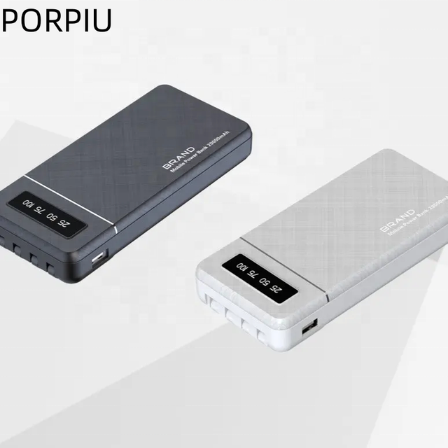 Portable Power Bank Large 10000/20000mAh Capacity LED Digital Display Fast Charging PVC ABS Outdoor Compatible Wholesale