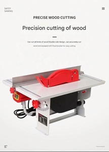 Scie à panneaux 220V pour panneaux à base de bois, scie à ruban pour bois et briques avec table coulissante et composant moteur central - Product Image 2