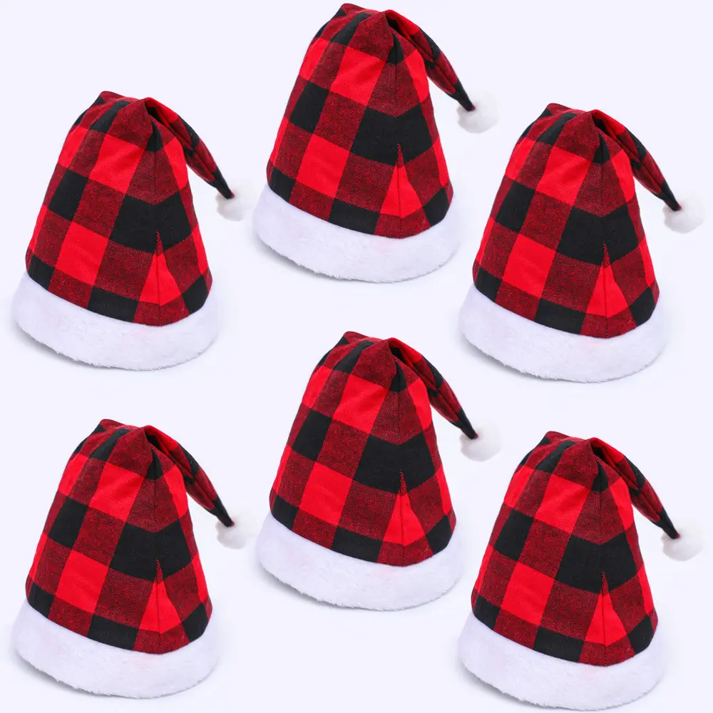 Christmas Cap Thick Ultra Soft Plush Cute Santa Claus Fancy Dress Hat Christmas Hats Suitable For Both Adults And Children