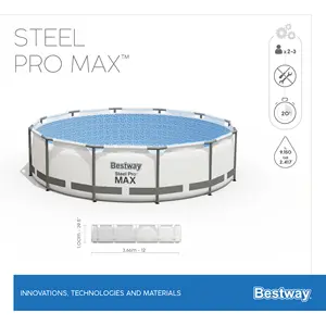<span class=keywords><strong>Bestway</strong></span>-piscina <span class=keywords><strong>grande</strong></span> plegable de plástico y PVC, estructura profesional de acero para piscina, modelo 56416 - Product Image 5