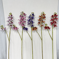 Supplier Grosir HGA Bunga Anggrek Phalaenopsis Buatan, Tangkai Tunggal, Sentuhan Realistis, Anggrek Palsu untuk Dekorasi Pesta Pernikahan