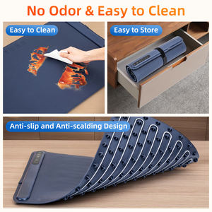 صينية تسخين طعام قابلة للطي مع تسخين كهربائي بملف حراري، سطح سيليكون مرن، لوح تسخين محمول للمطبخ - Product Image 3