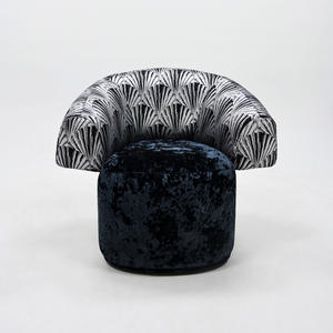 Contemporary Home Furniture Lazy Leisure <b>Chair</b> Modern Nordic Curved Backreat Leisure <b>Chair</b> Half Arm Leather Fabric <b>Lounge</b> <b>Chair</b> - Product Image 5