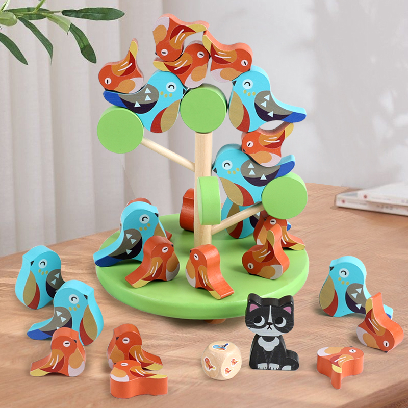 NUOBESTY 10 Pezzi Uccelli Giocattolo Di Equilibrio Con Supporto A Piramide, Balancing Eagle Per Bambini, Gioco Educativo E Curioso, Colori Assortiti