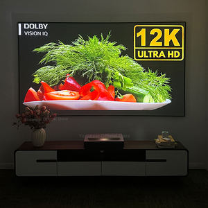 Écran de <span class=keywords><strong>projection</strong></span> à cadre fixe de 100, 120, 150 pouces, <span class=keywords><strong>gris</strong></span> diamant, 4K HD ALR, pour projecteurs à courte et longue portée - Product Image 5