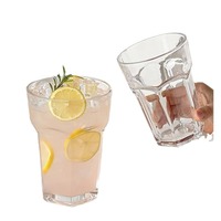 Großvolumiger, Verstärkter Kreativer Glasbecher für Kaltgetränke, Stiellos und Deckellos, Perfekt für Früchtetee im Sommer