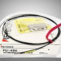 Capteur à fibre optique Keyence FU-49U, tête cylindrique réfléchissante, câble flexible de 1 m, détection d'objets, vente en gros d'usine